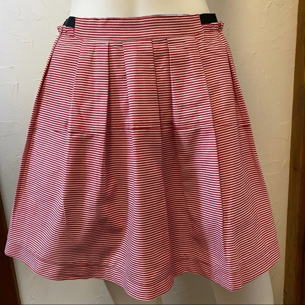 NWT Freeway Red and White Striped Skirt